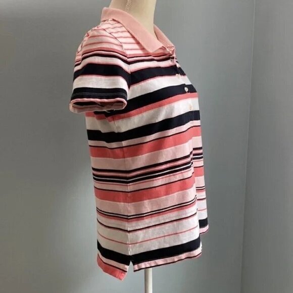 Tommy Hilfiger Multi-Stripe Polo - Women M - Picture 2 of 12